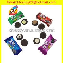 Delicious mini crispy chocolate cream  sandwich  filling biscuit