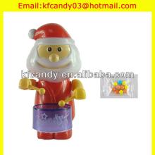 Santa Claus wind up plastic druming christmas candy toys