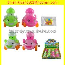 high quality wind up  mini   plastic  cartoon surprise car candy  toy 