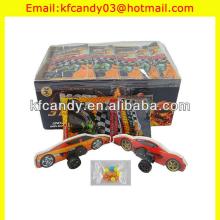funny plastic mini 3D racing car  puzzle   toys  candy