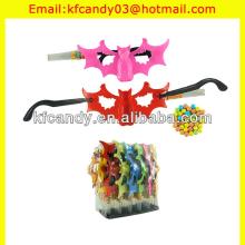 high quality plastic bat  kids  toy fake glasses with sweet candy