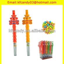 funny plastic multi-colored bee toy whistle with candy