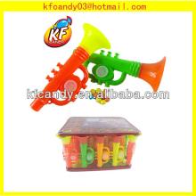 Funny plastic bullet horn surprise candy toy for kids