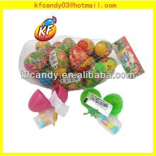Funny surprise plastic colorful egg candy toy with tattoo paper in bag packing
