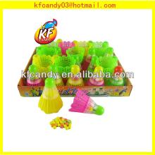 Good quality plastic kids tennis toys with fruity candy