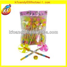 Good quality plastic big colorful flower windmills  fruit   toy  candy sweets