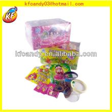 Funny cheap surpirce bag toys candy with mixd fruit flavor bubble gum inside