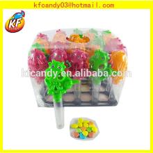 Funny plastic toys whistle cheap animal toys with sweet candy