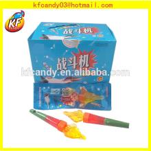 High quality light up flying toys with sweet hard candy for children
