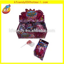 8G Sweet fruit flavor powder lollipop candy foot shape lollipop