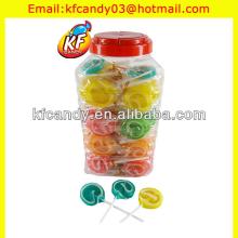 High quality sweet hard  round   stick  lollipop candy for promotional