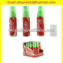 30ml tasty cola flavored sweet fruit spray liquid candy in bottle