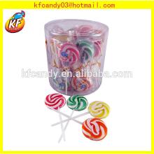 17G Delicious round flat lollipop rainbow swirl lollipops candy