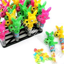 Funny Design Rabbit Play Football Toy Candy