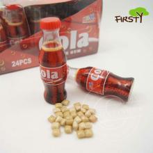 Cola bottle with bubble gum