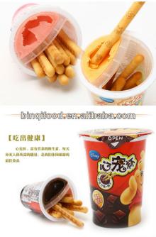 45g Chocolate/Strawberry/Orange Stick Biscuit Cup Professional manufacturer