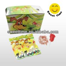 Poping candy with foot lollipop