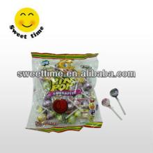 Bubble/chewing gum lollipop