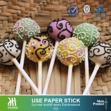 Hand drawing baked lollipop cake paper stick,palatable cake stick