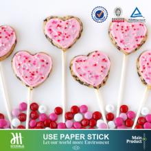 Wholesale DIY heart cookie pops stick paper sticks