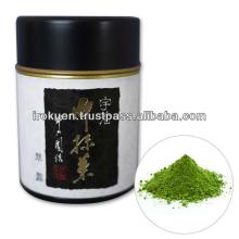 Carefully grounded matcha green tea powder made in Japan