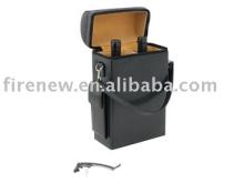 Leather champagne box, champagne case, bottle case, bottle box