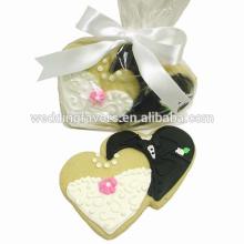 Bride and Groom Iced Heart Cookies