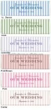 Our Wedding Custom Striped Chocolate Bar