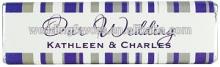 Our Wedding Purple Lauren Striped Chocolate Bar
