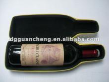 2014 New  design  PU smooth surface Champagne  bottle   packaging  eva cases