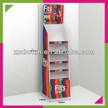 5 Tiers promotional cardboard chewing gum  display   shelf 