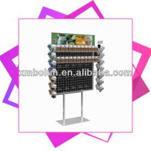 Custom promotional metal hanging display stand  rack   shelf  for chewing gum