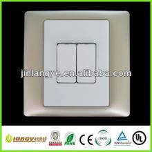 British design champagne color double wall switch (LY2-1(HB))