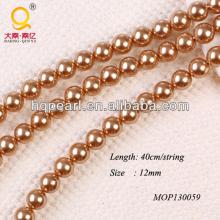 2013 fashion style jewellery 12mm champagne  sea  shell