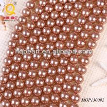 fashion shell jewelery 2013 13-14mm champagne round sea shell