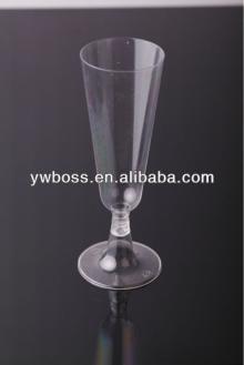 ps siver coated and  clear  disposable cheap plastic champagne flutes
