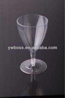 Biodegradable silver-coated&edge-coated plastic champagne glass