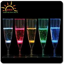 LED light up water activated wedding champagne glass cup decorated