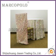 champagne sequins wedding table  linen 