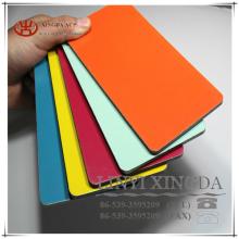 PVDF coating saffron aluminium composite panels