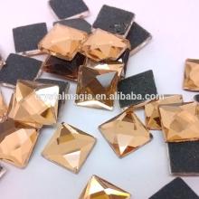 wholesale champagne colour 9 cutting faces dmc hotfix rhinestone