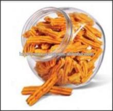 Tomato and garlic flavoured crispy Indian savoury - rice and lentil fingers