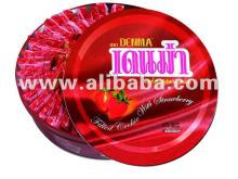 DENMA - FILLED COOKIES WITH STRAWBERRY (in Can)
