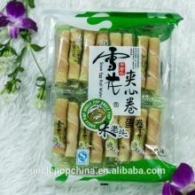 baked snacks 150g crispy egg roll wafer filled with green apple