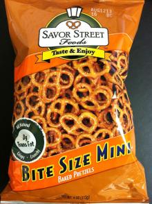 Savor street 4 oz Bite size mini Pretzels