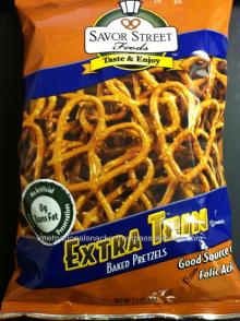 Savor street 3.5 oz Extral thin Baked Pretzels