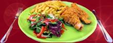 Flour-like bread crumbs and seasoning for making crispy fried chicken