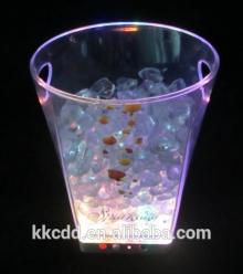 clear Champagne LED plastic ice bucket