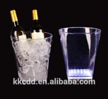 large Champagne LED lighted ice bucket with stand