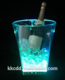 outdoor large Champagne LED illuminated plastic ice bucket with stand